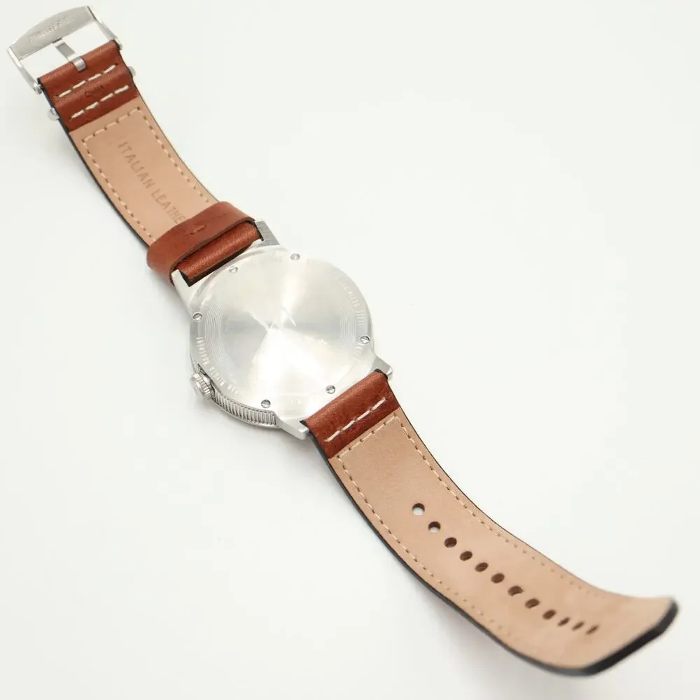 Vestal Retrofocus Mens 44mm Field Watch Monster Italian Leather w New Battery